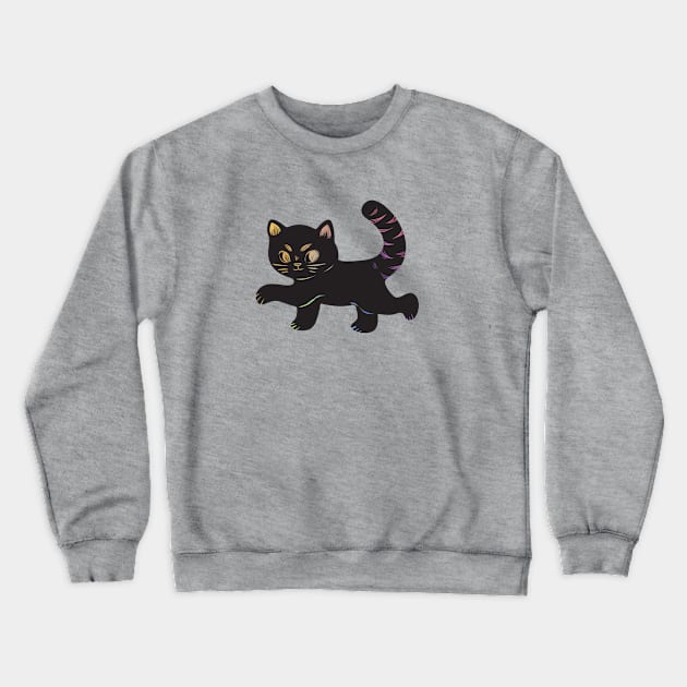 sneaky kitty Crewneck Sweatshirt by stickerjock